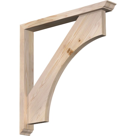 Westlake Traditional Smooth Bracket W/ Offset Brace, Douglas Fir, 3 1/2W X 28D X 28H